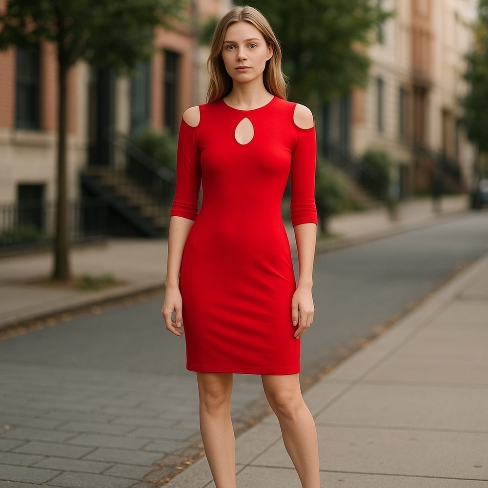 bebe cutout bodycon dress